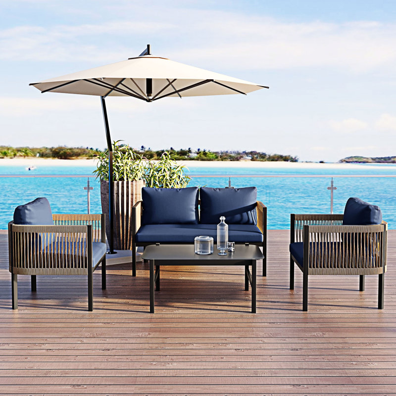Multi-person Outdoor Sofa Set, Dark Blue
