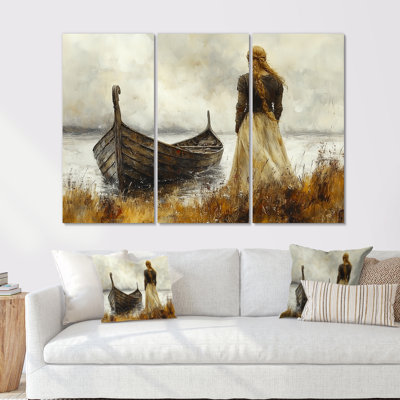 «Brown Viking Shieldmaidens Victory», ensemble d'art mural Viking