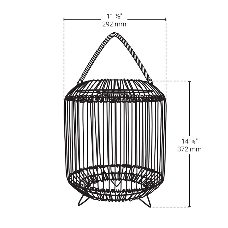 Black Wicker Solar Powered LED Outdoor Floor Lamp
