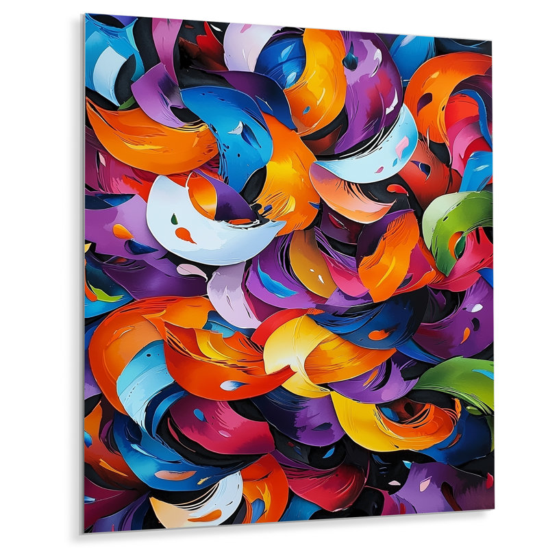 «Miami Pop Art», impression sur métal, mosaïque de papier coloré II, H 32 po x l 16 po x P 0,84 po