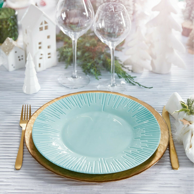 Luminis 22cm Tempered Glass Salad or Dessert Plate, Set of 6, Grey