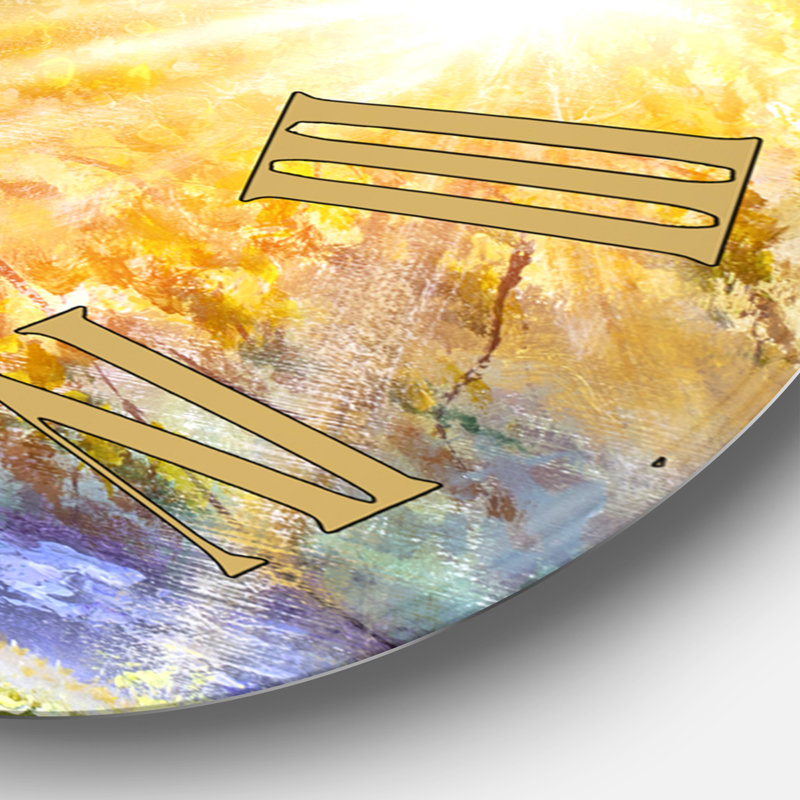 Dawn Sunshine Light By The River - Horloge murale, Moyenne