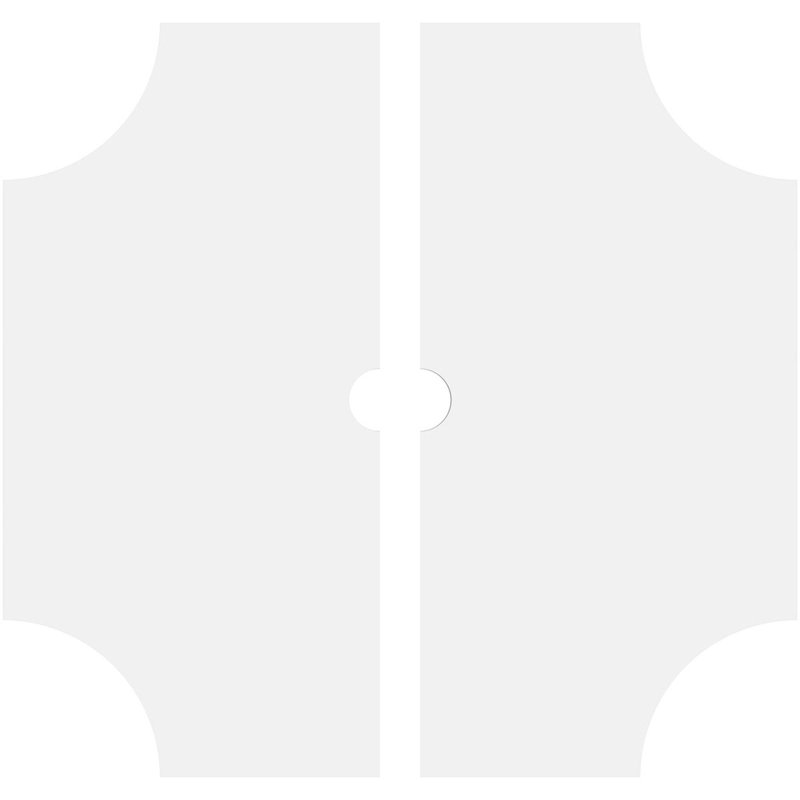 12'' White PVC Contemporary Two-Piece Ceiling Medallion