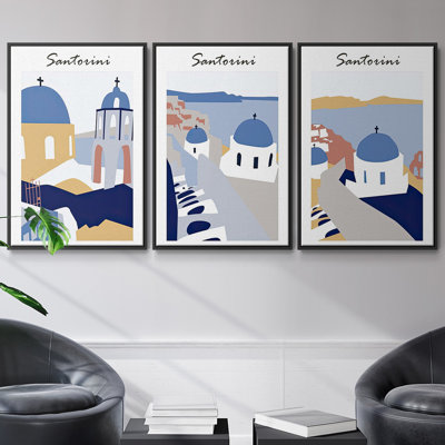 Overlaps Planes IV - Ensemble de 3 reproductions de cadres photo sur toile
