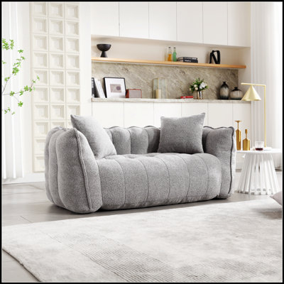 Fauteuil à billes doux avec noyau en mousse haute résilience pour deux, parfait pour les jeux en famille, la lecture et regarder la télévision