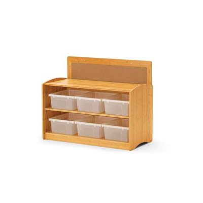 2 Compartment Bamboo Shelving Unit