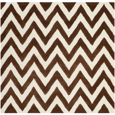Sanyla Hand Tufted Wool Chevron Rug