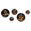 Classic Elegance - Ensemble d'art mural rond vin et champagne