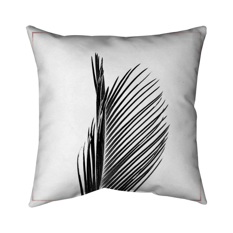 Areca Palm with Rose Line - Minimalist – Throw Pillow Cover Only, Double-Sided Print, Insert Not Included