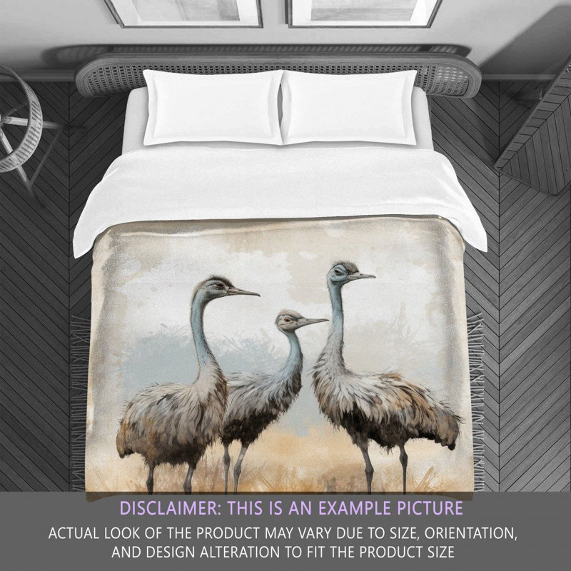 Farm Ostrich Bedding, Twin Extra Long Comforter