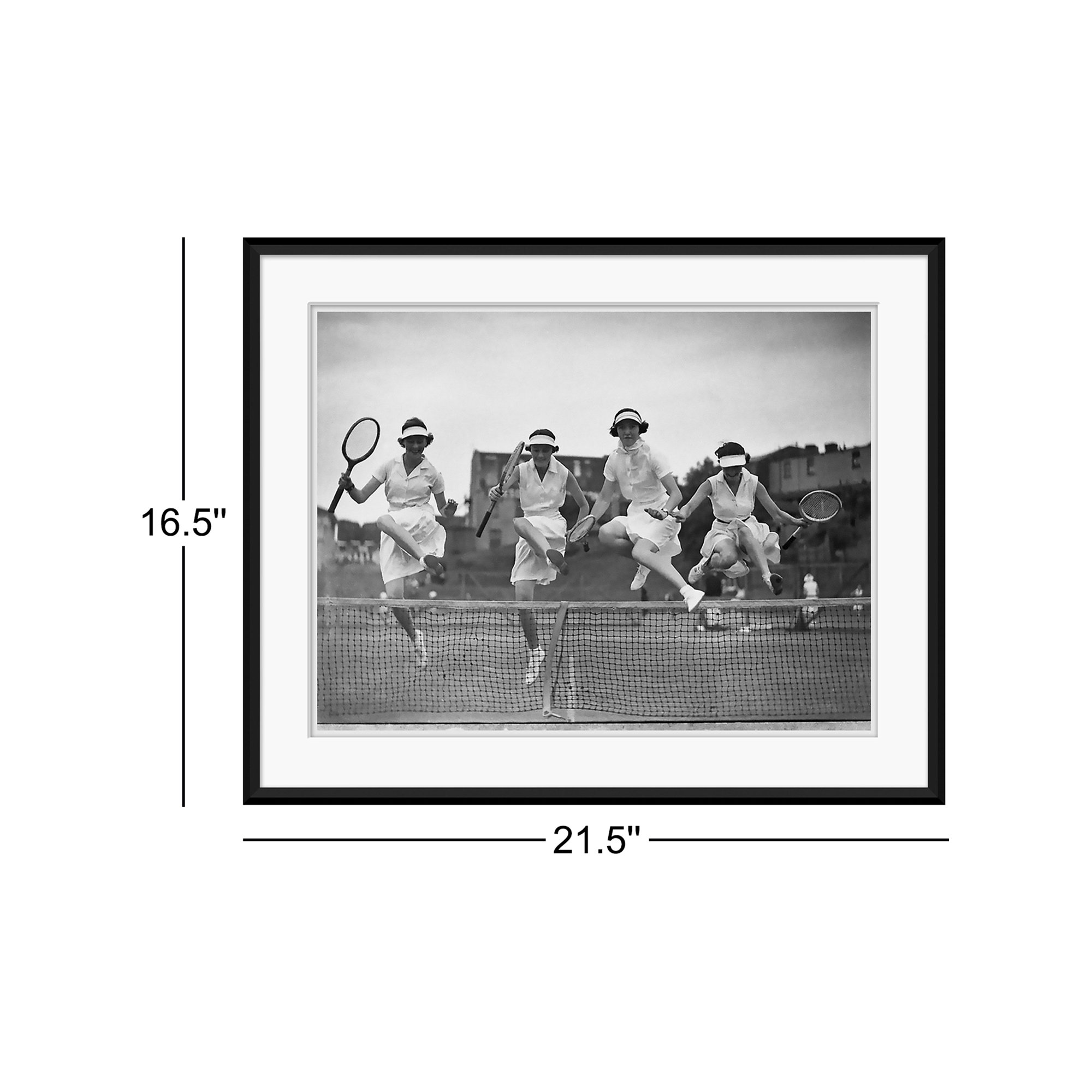 Vintage Black And White Tennis Game I