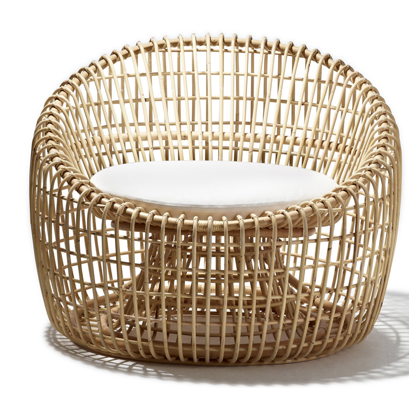 Nest Barrel Chair, Natural, Dark Gray