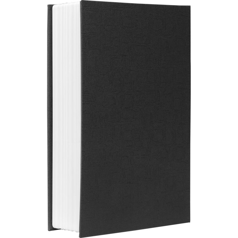 DICTIONARY BOOK LOCK BOX WITH KEY BLACK
