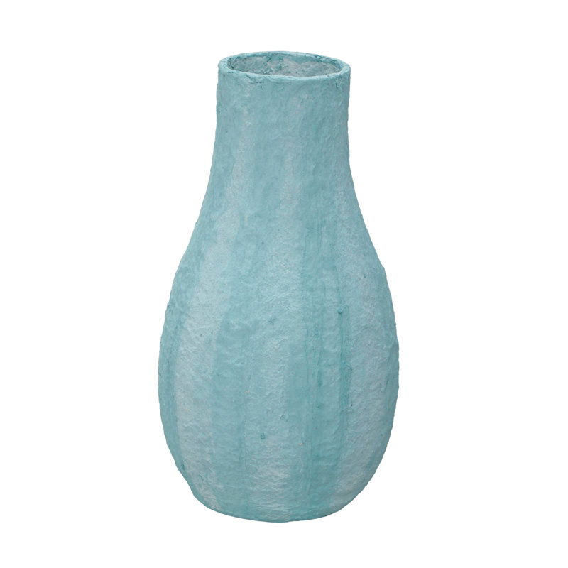 Vase Cotton Mache en bleu nuageux