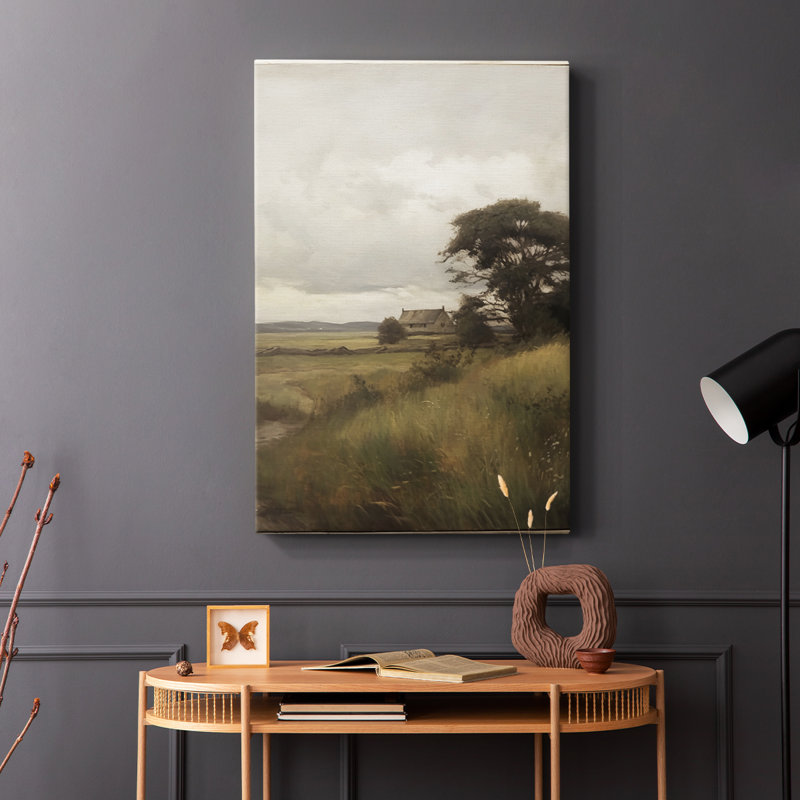 Paysage rétro ix - galerie Cavas, H 18 po x l 12 po