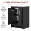 Meuble-lavabo autoportant simple de 24 po avec lavabo en céramique Lumina, noir, contreplaqué de bois franc, portes à fermeture en douceur et rangement réglable intérieur-518037207-518037200