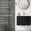 Meuble-lavabo simple mural de 30 po, entièrement lavable, lavabo en céramique nettoyable, tiroirs spacieux, conception étagée, bois massif forgé à haute température +