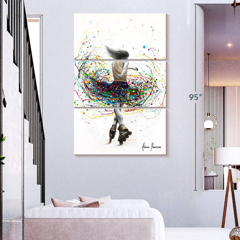 Senne Rainbow Rollerblader, 74'' H x 48'' W