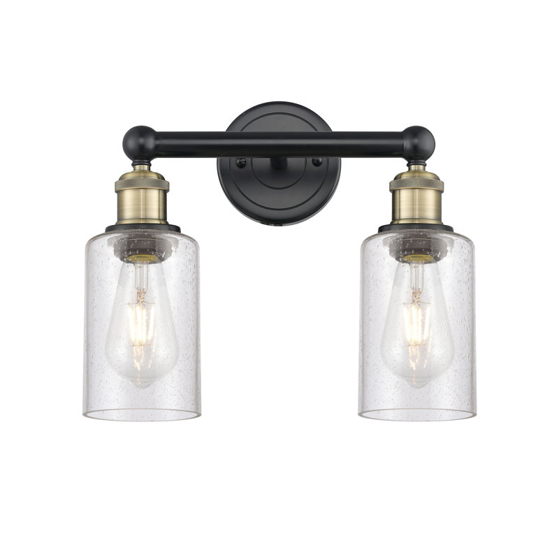 Caldello 2 - Light Dimmable Vanity Light, Black Antique Brass, Seedy
