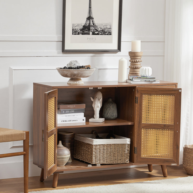 Buffet en rotin Asier, Noyers