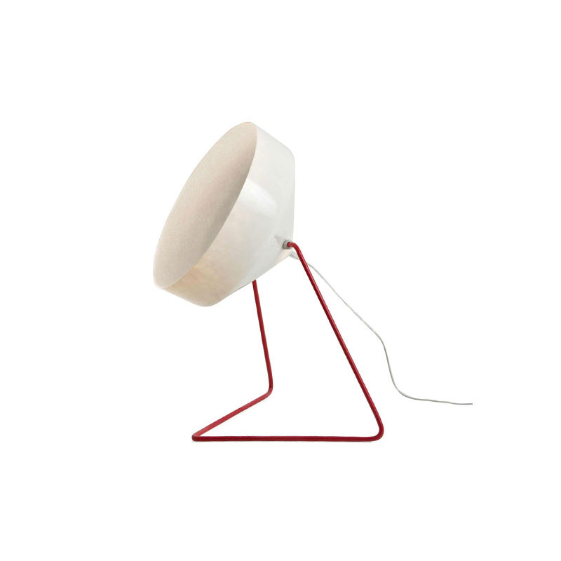 41cm Novelty Floor Lamp with Outlet, White/Red