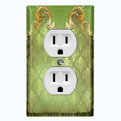 Patterned 1 - Gang Duplex Outlet Standard Wall Plate