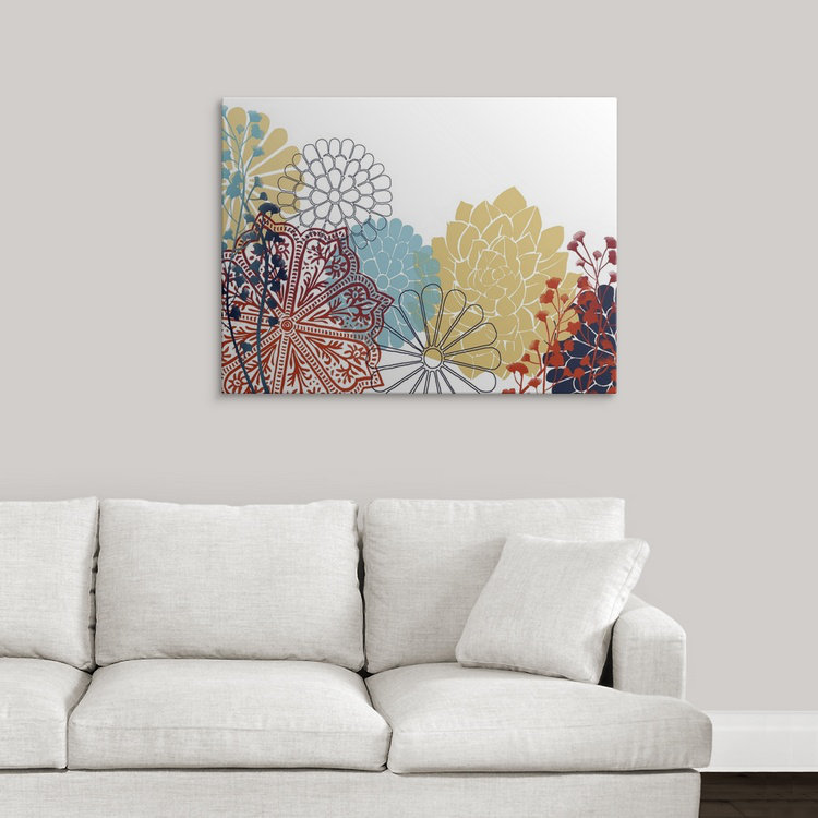 «Bohemian Rosette I» par Grace Popp, impression, H 27 po x l 36 po x P 1,5 po, Toile