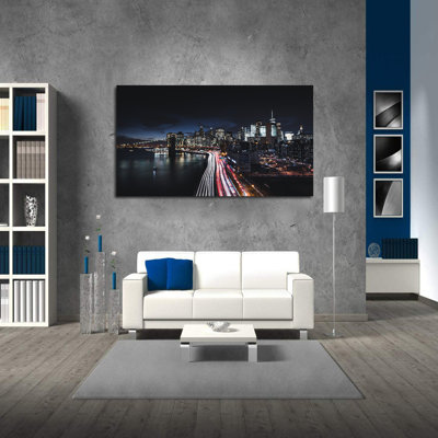 Brooklyn Bridge Cityscape Manhattan - impression sur toile tendue