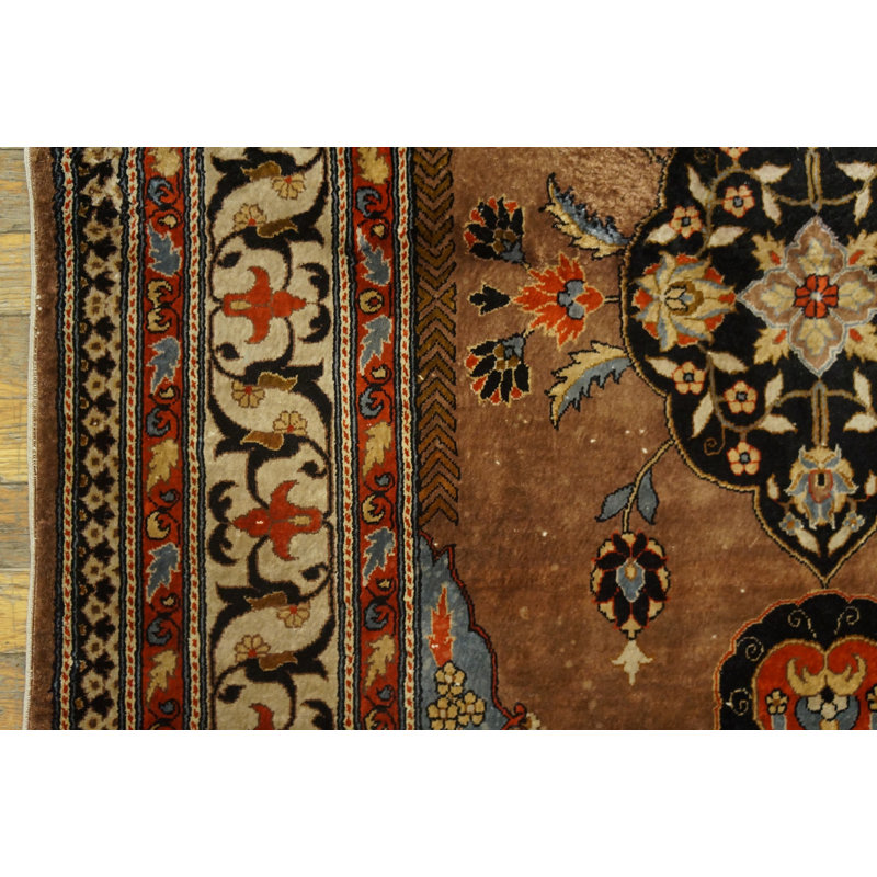 Tapis noué en soie Vintage