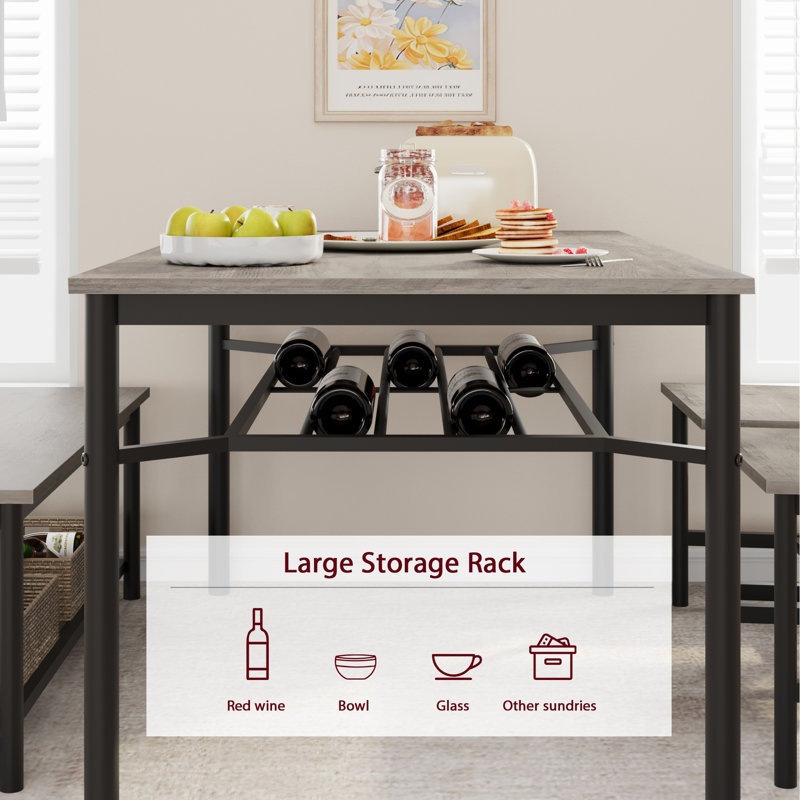 4 - Person Dining Set, Grey