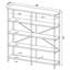Fallon Analiese 4-Shelf Industrial Etagere Bookcase-30973125