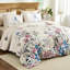 Ensemble d'édredon à motif floral grand, ensemble de literie 7 pièces dans un sac beige avec motifs de fleurs botaniques, édredons doux et légers avec draps pour tous-128218704-128218712