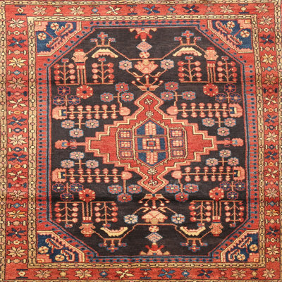 Tapis à motif oriental rouge / brun