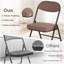 Chaises pliantes avec coussin, ensemble de 4 chaises pliantes rembourrées avec structure en métal durable, aucun assemblage requis pour la fête et la maison - brun-1745152928