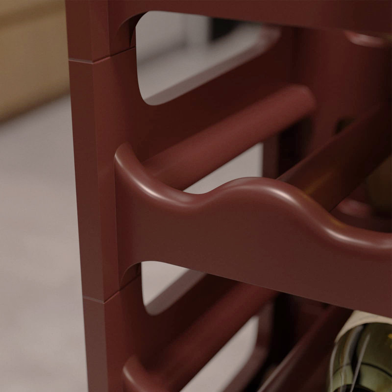 Karstynn 36 Bottle Floor Wine Bottle Rack, Brown