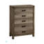 Meubles rustiques en bois massif de 1 chambre à coucher avec commode à cinq tiroirs 1 pièce