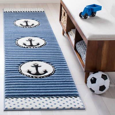 Tapis bleu marine Hickman