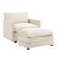 Fauteuil en velours côtelé avec repose-pieds Redenius-91901459
