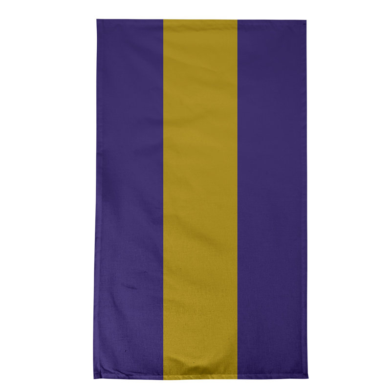 Stripe Tea Towel Kitchen Towel, Cotton Twill, Blue/Yellow Football
