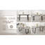 6 repas, 62,9 po Table longue, fonctionnelle et élégante, poids moderne gris de 75,09 lb, pièce tendance,
