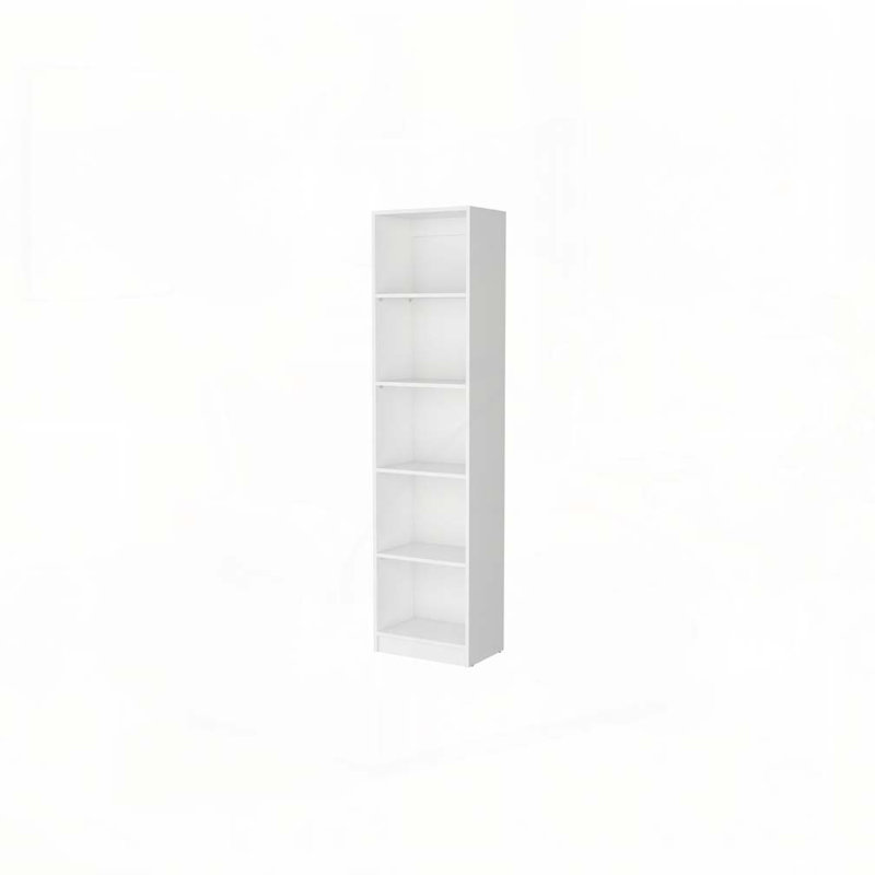 Bibliothèque blanche à 5 tablettes, Blanc, (5 tablettes) H 72 po x l 11,7 po x P 17,7 po
