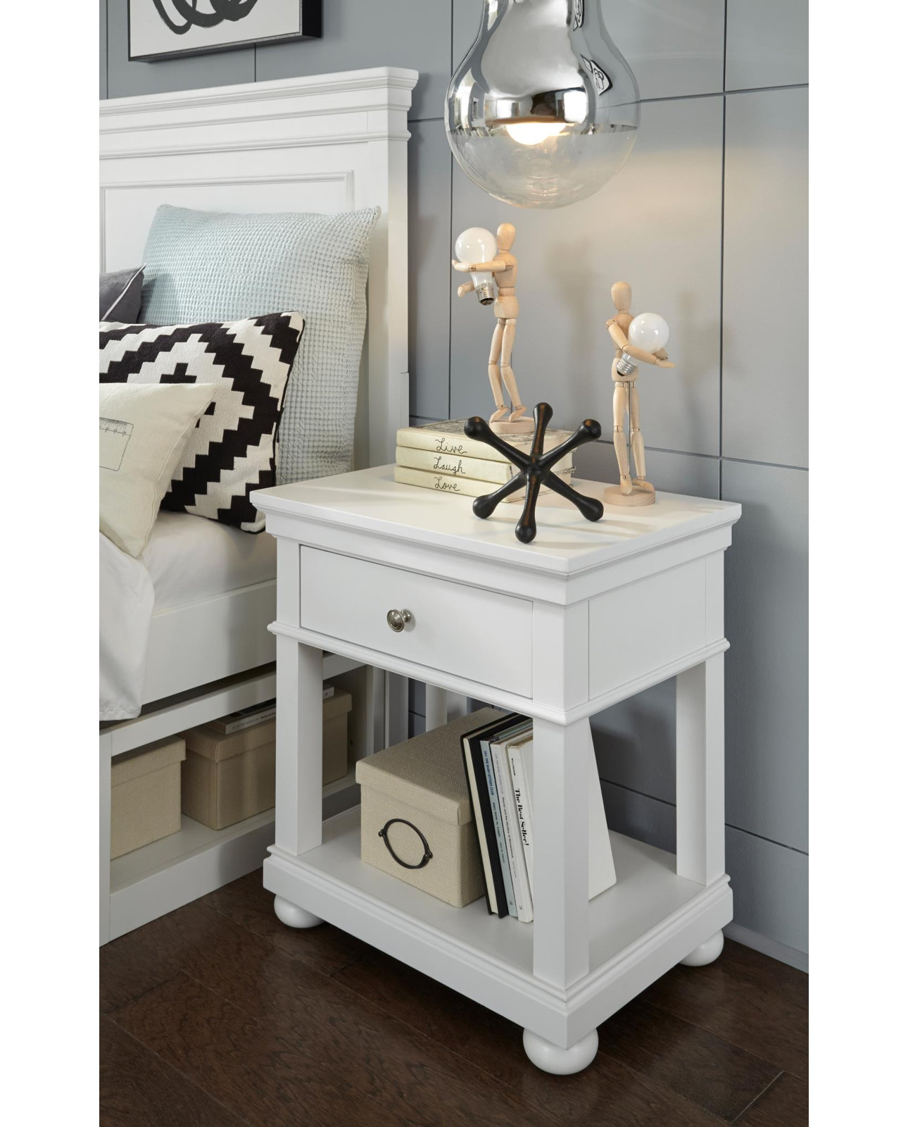 Jayden Nightstand, White