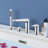 Topcraft Deck-Mounted 4-Hole Bathtub Filler Faucet With Handheld Shower-123398891