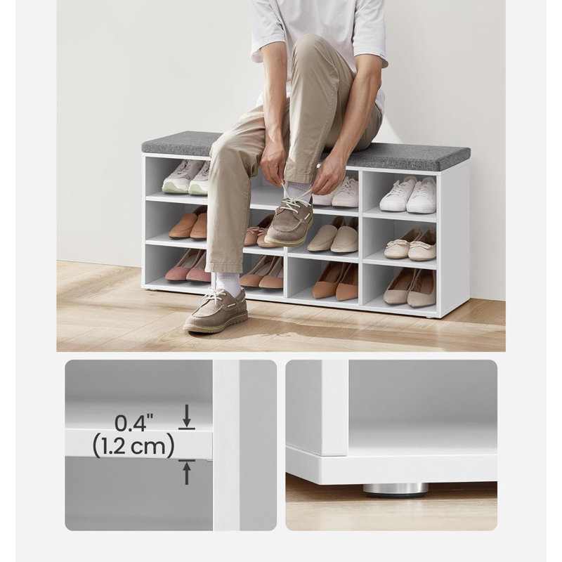 12 Pair Shoe Storage Bench