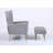 Wickham Upholstered Armchair with Ottoman-450941655