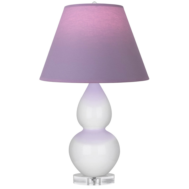 Petite lampe d'appoint à double gourde, Lis, Lavande / prune
