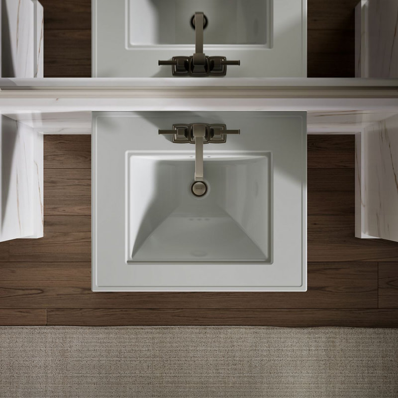 Memoirs® Stately 24" Console Bathroom Sink with Overflow, Ice Gray, 4'' Centers