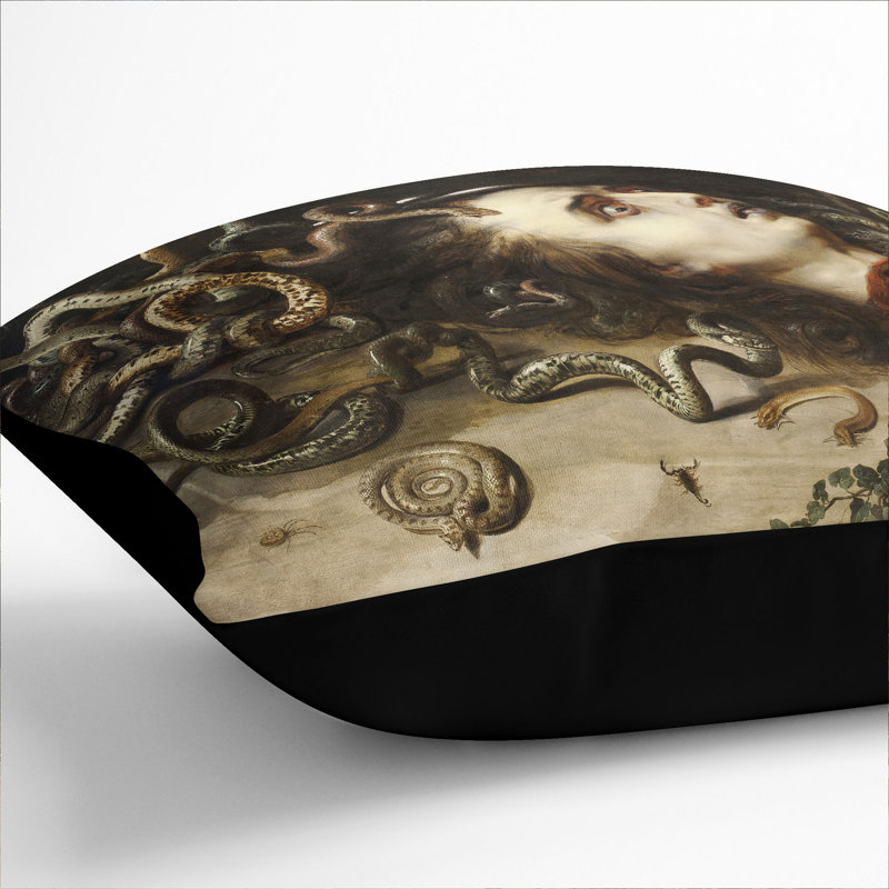 Square Cushion, 40cm H x 40cm W x 15cm D, Black