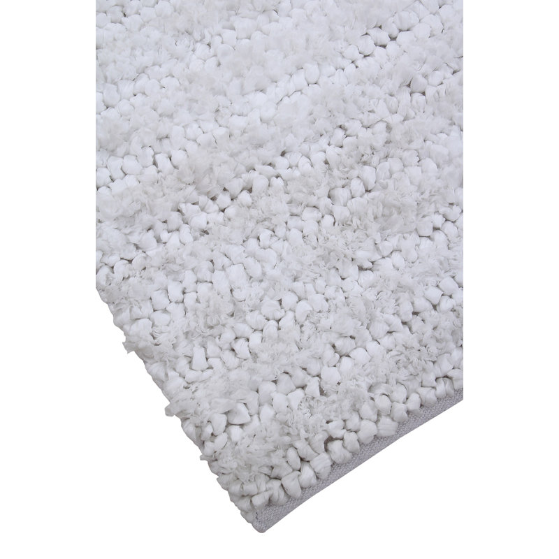 Tapis pour salle de bain Melina, l 21 po x L 34 po, blanc