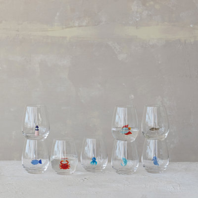 Stemless Wine Glass with Figure Insides
